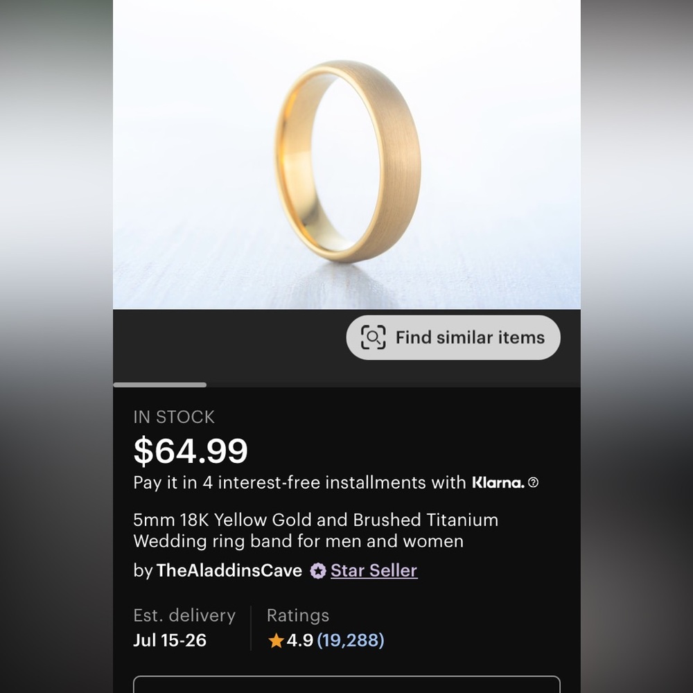 Mens Wedding Ring 5mm size 9